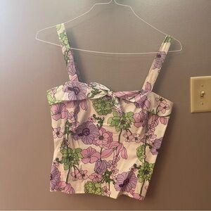 Ann taylor loft floral fitted women’s tank top